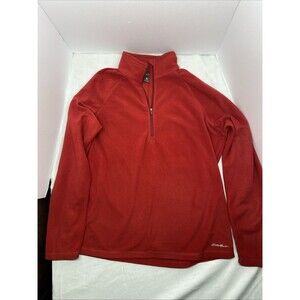 Eddie Bauer Women’s 1/4 Zip Fleece Pullover - Size Large - Red Outdoors Running